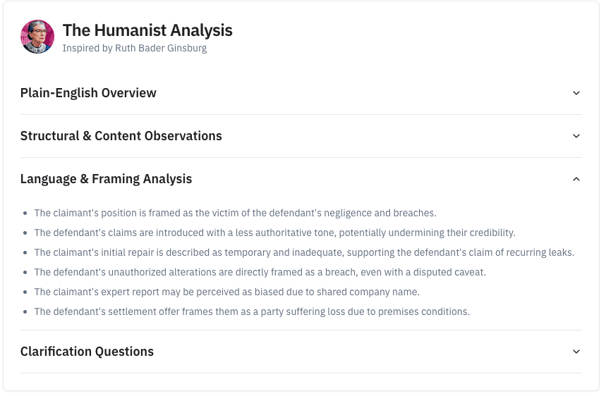 Humanist Analysis Example