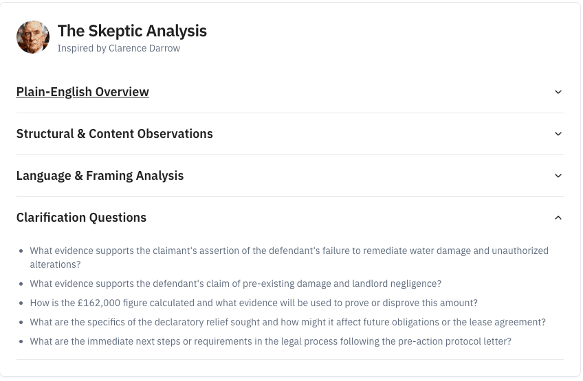 Skeptic Analysis Example